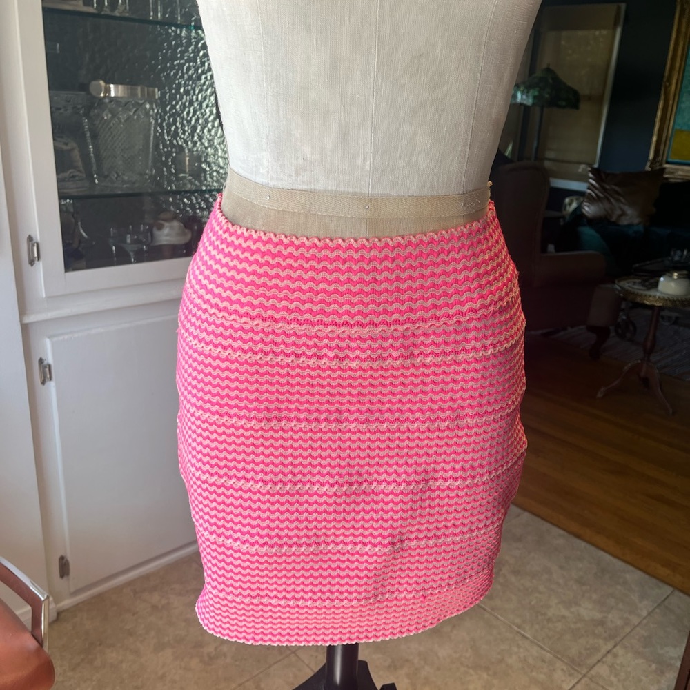 Pink mini skirt